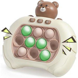 Push Pop Game It Fidget Toys Pro for Kids, Handheld Puzzle Game,Bear Green Light